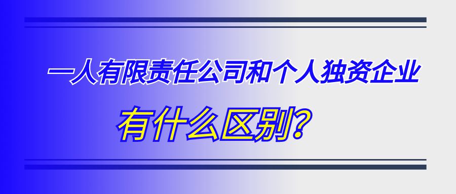 一人有限责任公司和个人独资企业有什么区别？